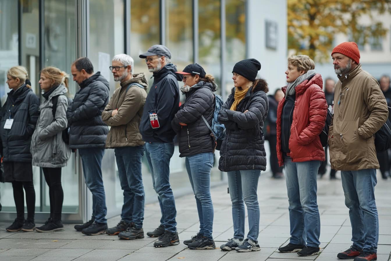 Symbolbild Zeitmanagement Training: Eine Warteschlange.