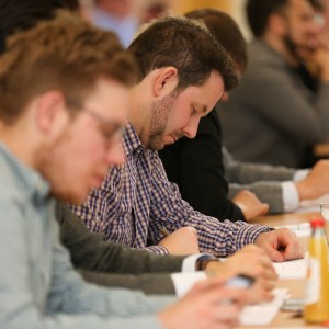 Teilnehmer an einem Verkaufstraining