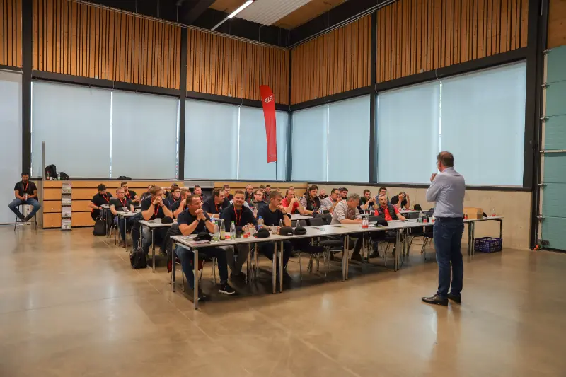 Teilnehmer an einem Verkaufstraining